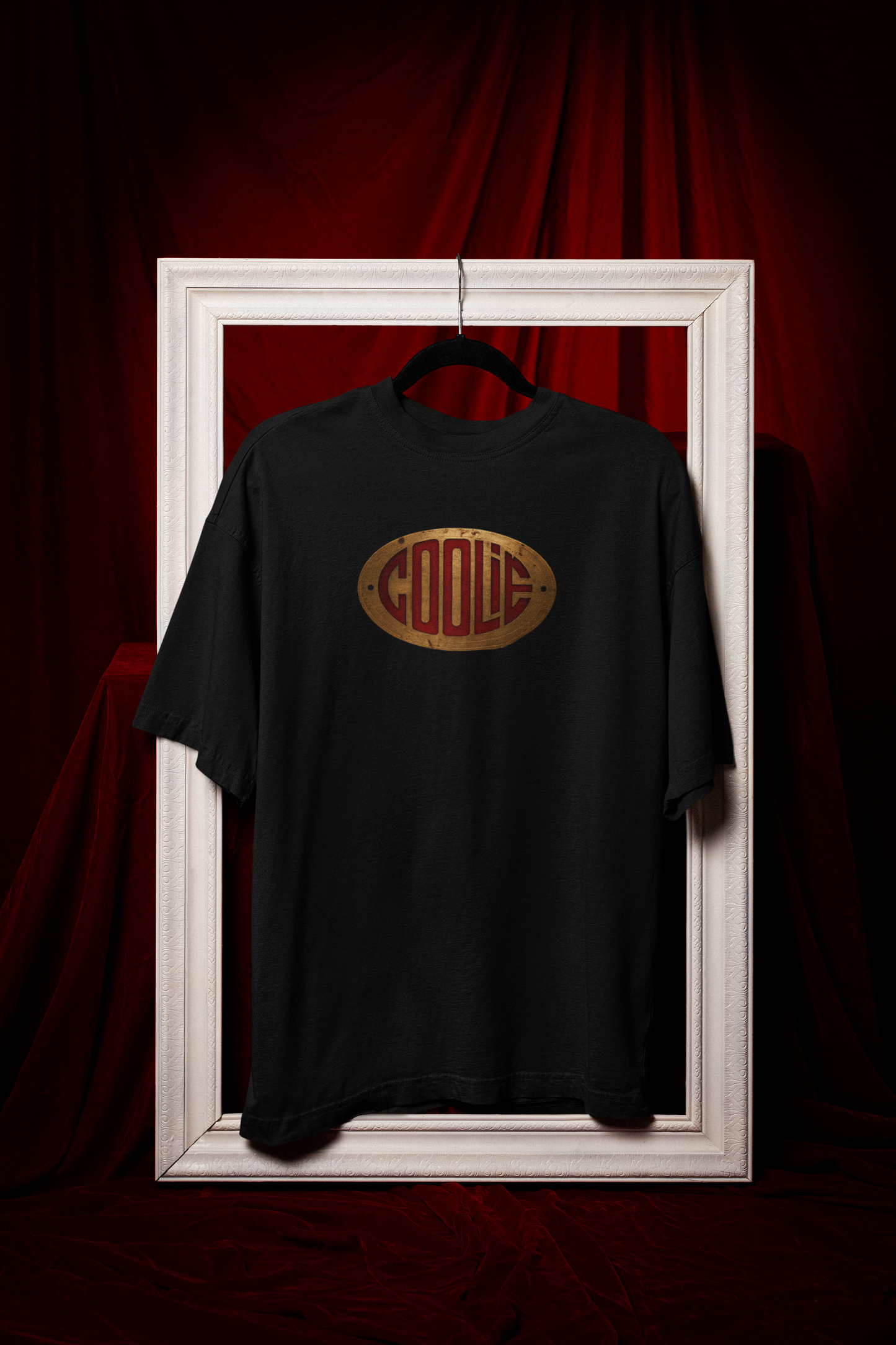 COOLIE Oversized T-Shirt – Rajinikanth Movie Edition (Black/Navy Blue)
