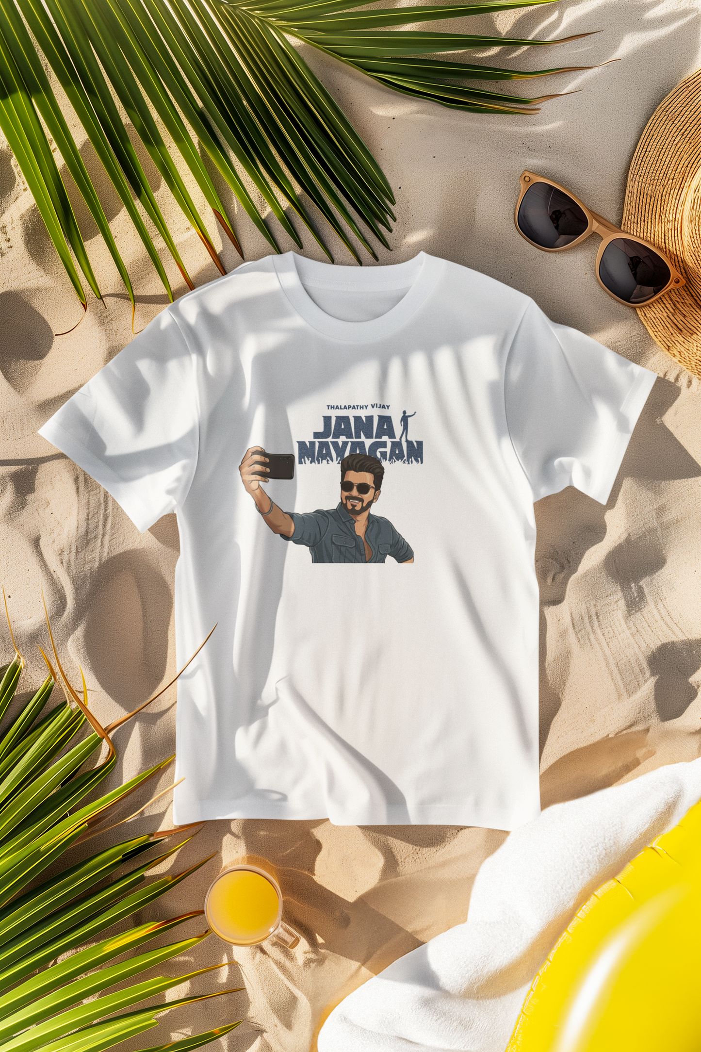 Thalapathy Vijay “Jana Nayagan” Illustrated Graphic T-Shirt